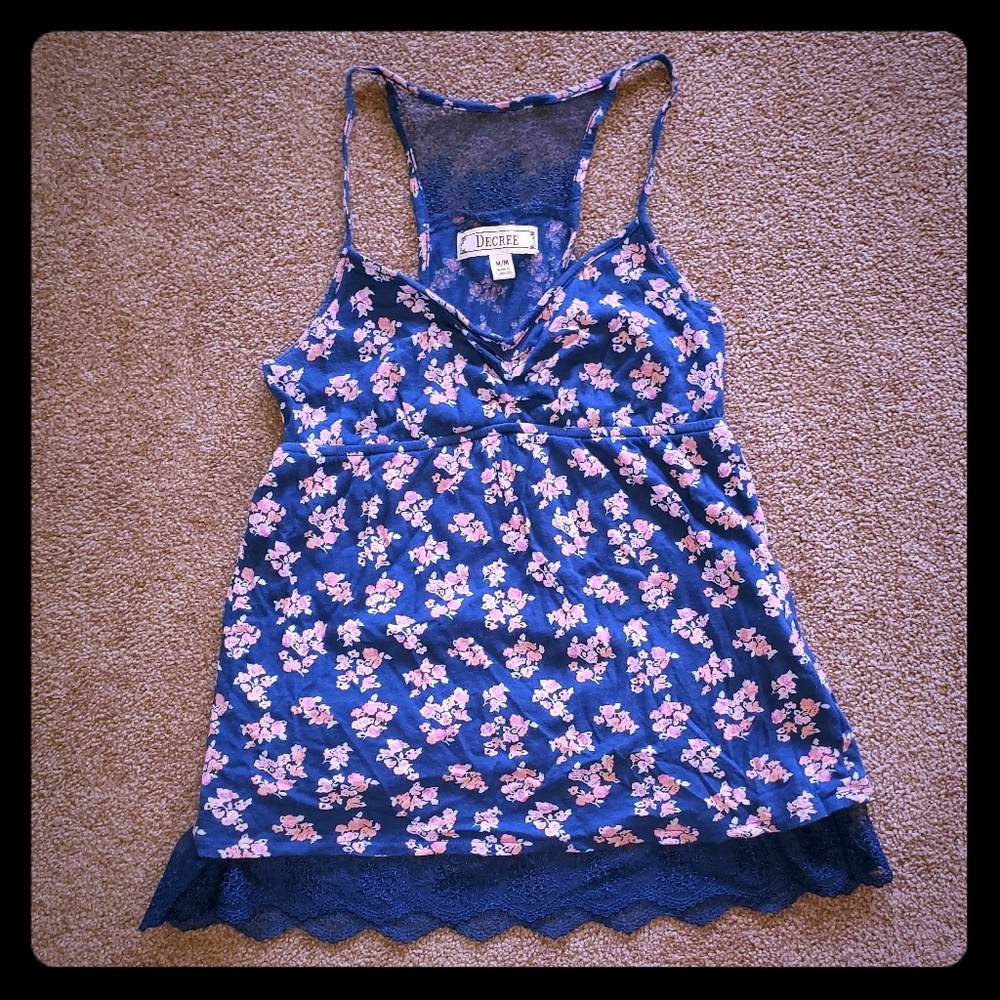 Decree floral tank top